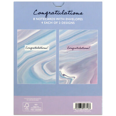 Congratulations Marble Notecards: Pack of 8 image number 3