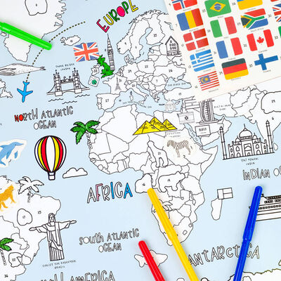 Prima Around the World Colouring Map image number 3