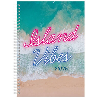 A5 Week To View Island Vibes 2024-2025 Academic Diary image number 1