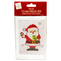 Cross Stitch Card Making Kit: Santa