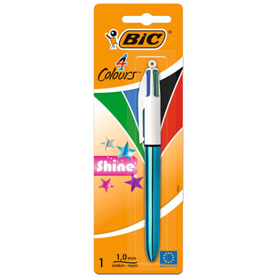 Bic 4 Colours Shine Ballpoint Pen: Assorted image number 1