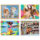 Animal Selfie Fun 4 in 1 Boxset 100 Piece Jigsaw Puzzle image number 2