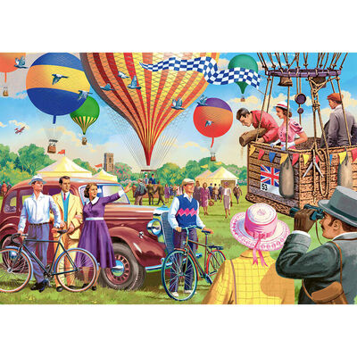 Vintage Balloons 1000 Piece Jigsaw Puzzle image number 2