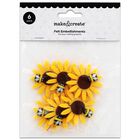 Felt Sunflower and Bee Embellishments: Pack of 6 image number 1