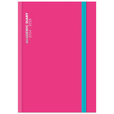A5 Day a Page Pink 2024-2025 Academic Diary image number 1