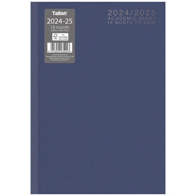 A5 Week To View 18 Month Navy 2024-2025 Academic Diary image number 1