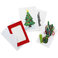 Make Your Own Cross Stitch Card Kit: Tree