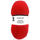 DK Acrylic Yarn: Red 100g image number 1