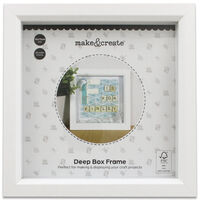 White Deep Box Frame: 15cm x 15cm