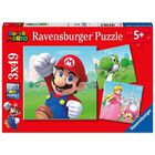 Super Mario 3 x 49 Piece Jigsaw Puzzles image number 1