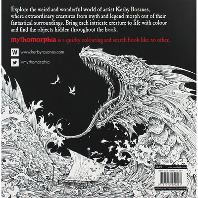 Mythomorphia: An Extreme Coloring and Search Challenge by Kerby Rosanes,  Paperback