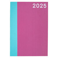 Pink & Blue 2025 Week to View Yearly Diary