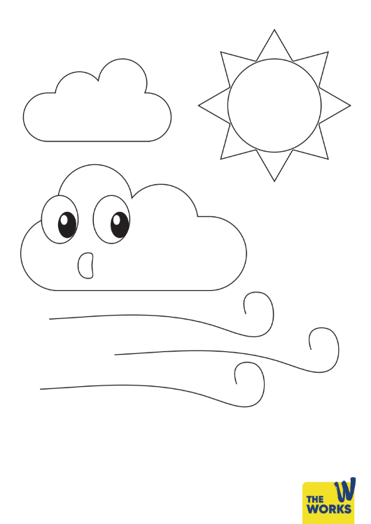 Gust Of Wind Colouring Sheet