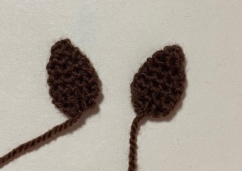 Crochet reindeer ears