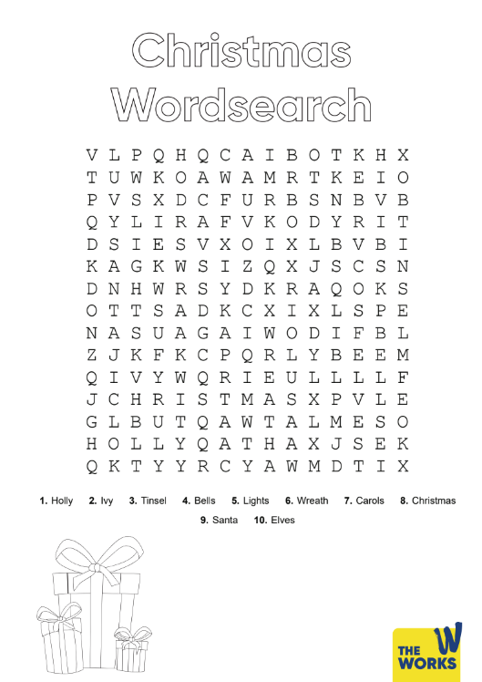 Santas Workshop Wordsearch