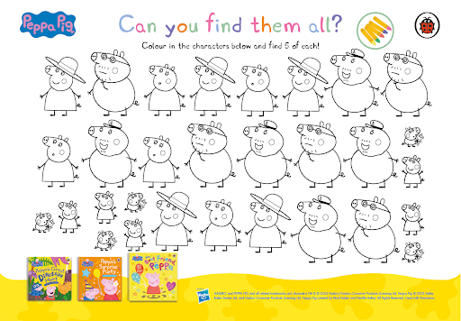 free peppa pig colouring sheet - peppa pigs characters