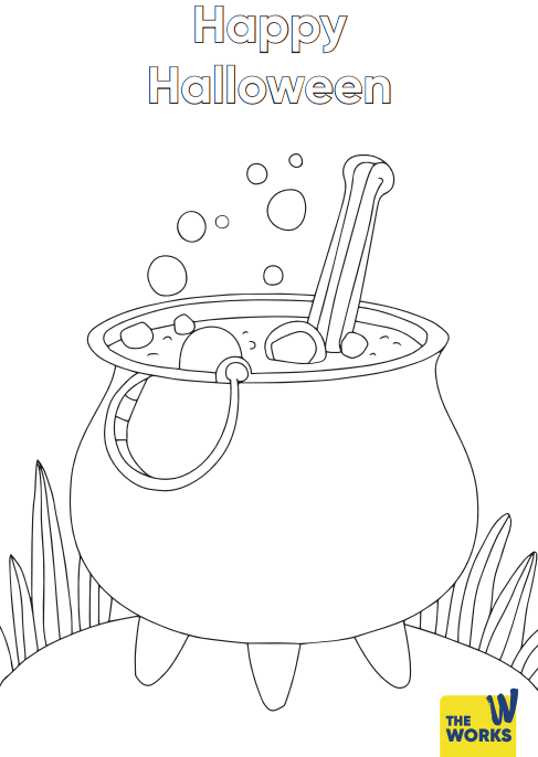 Bubbling Cauldron Colouring Sheets