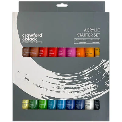 Crawford & Black Acrylic Starter Set: 25 Pieces