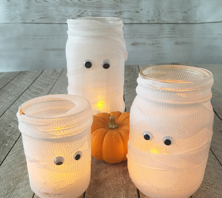 Mason Jar Mummies