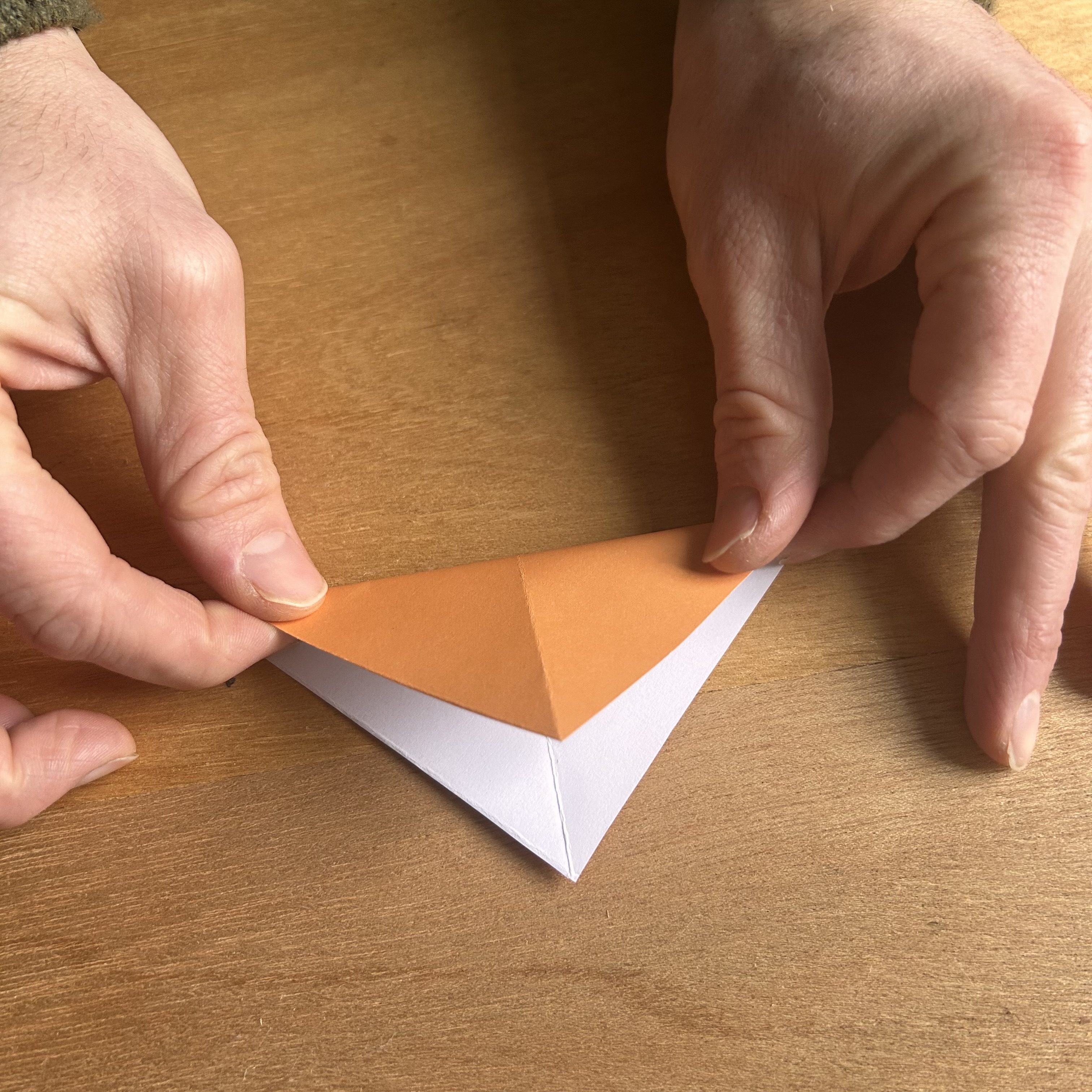 Easy Origami Fox Step 2