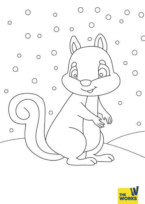 Squirrel Colouring Sheet