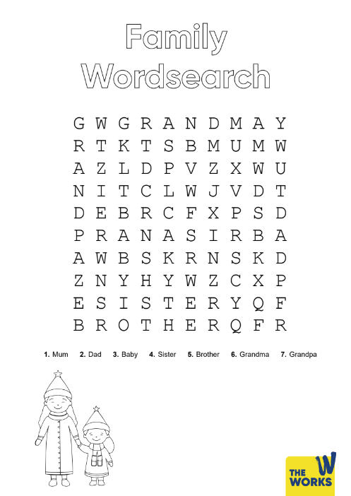 Family Members Wordsearch