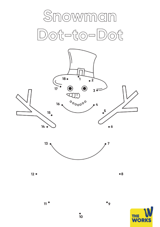 Frosty Snowman dot to dot