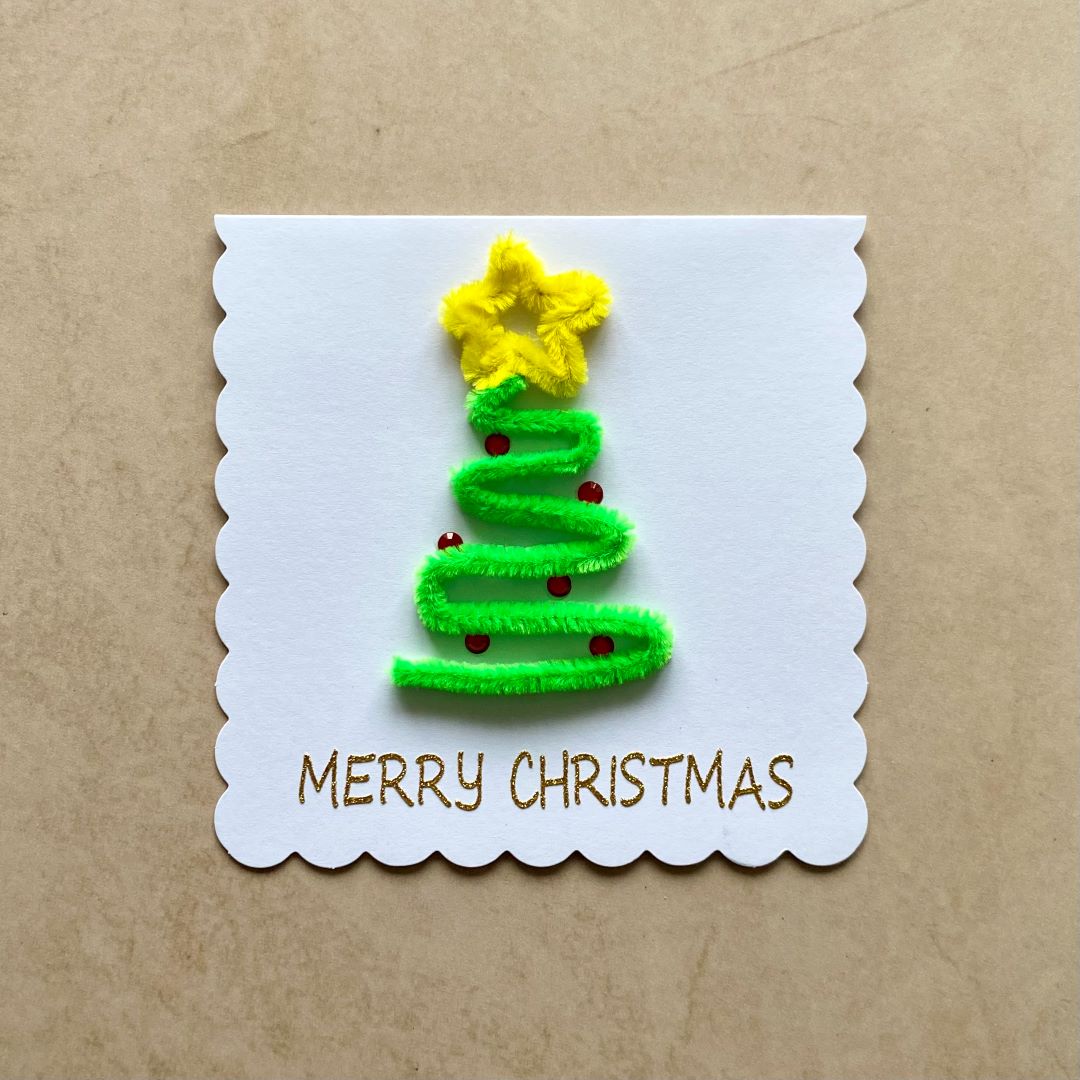 Pipe Cleaner Tree Card 4