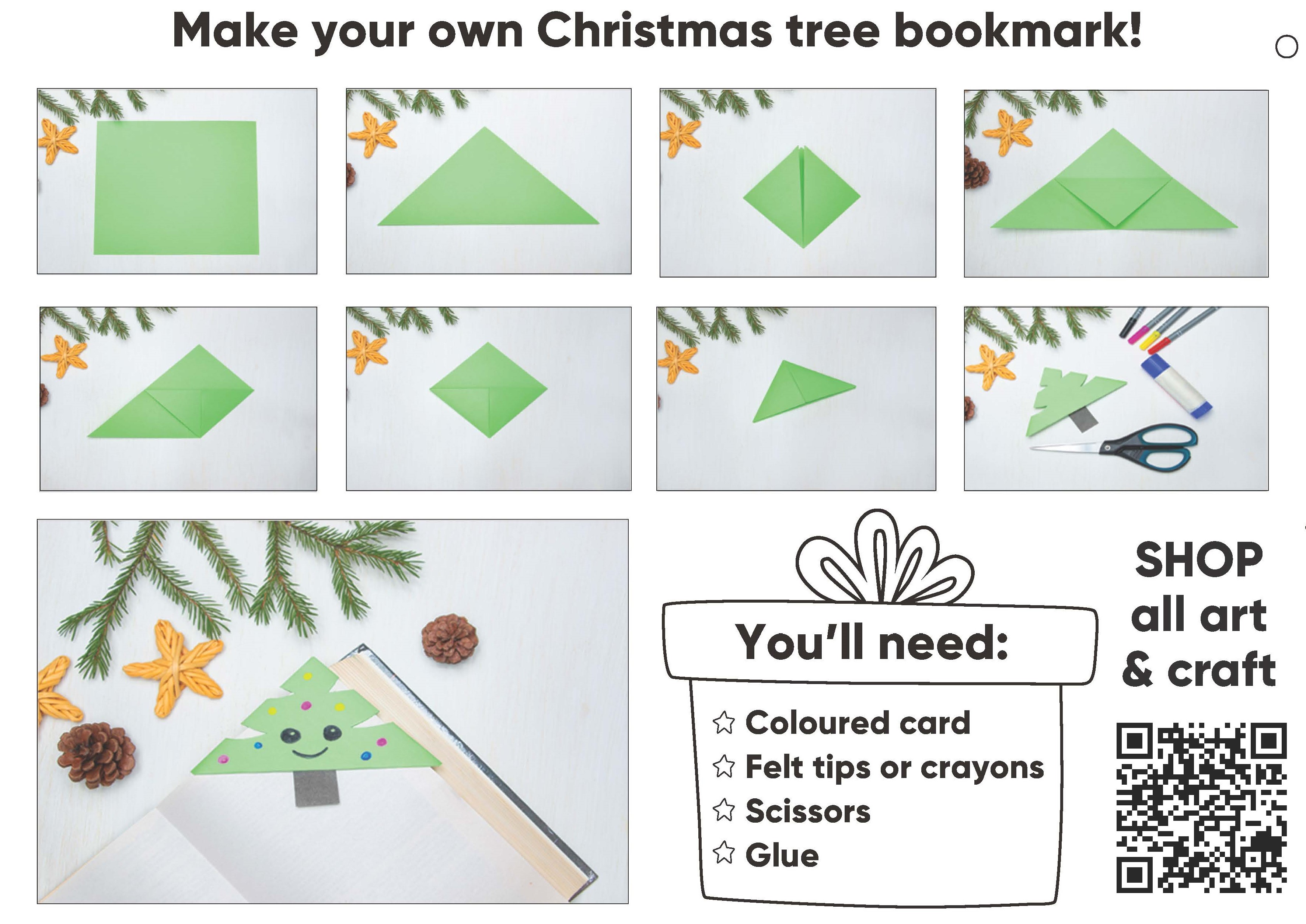 Christmas Tree Bookmark Craft