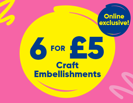 6 for £5 Craft Embellishments