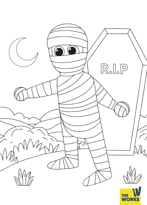 Mummy Mayhem Colouring Sheet