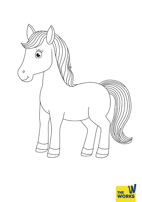 Pretty Pony Colouring Sheet