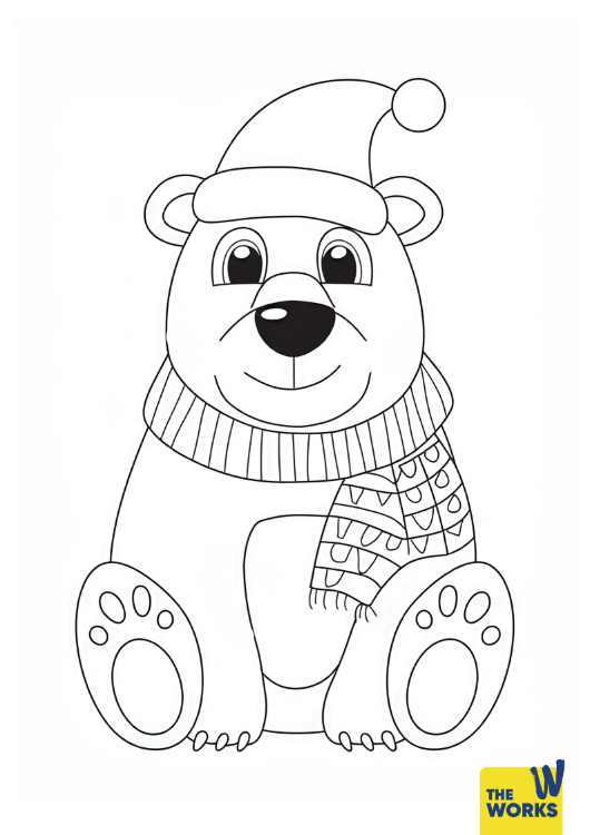 Chilly Polar Bear Colouring Sheet