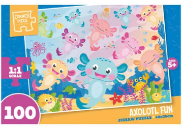 Axolotl Fun 100 Piece Jigsaw Puzzle for 6-8 years