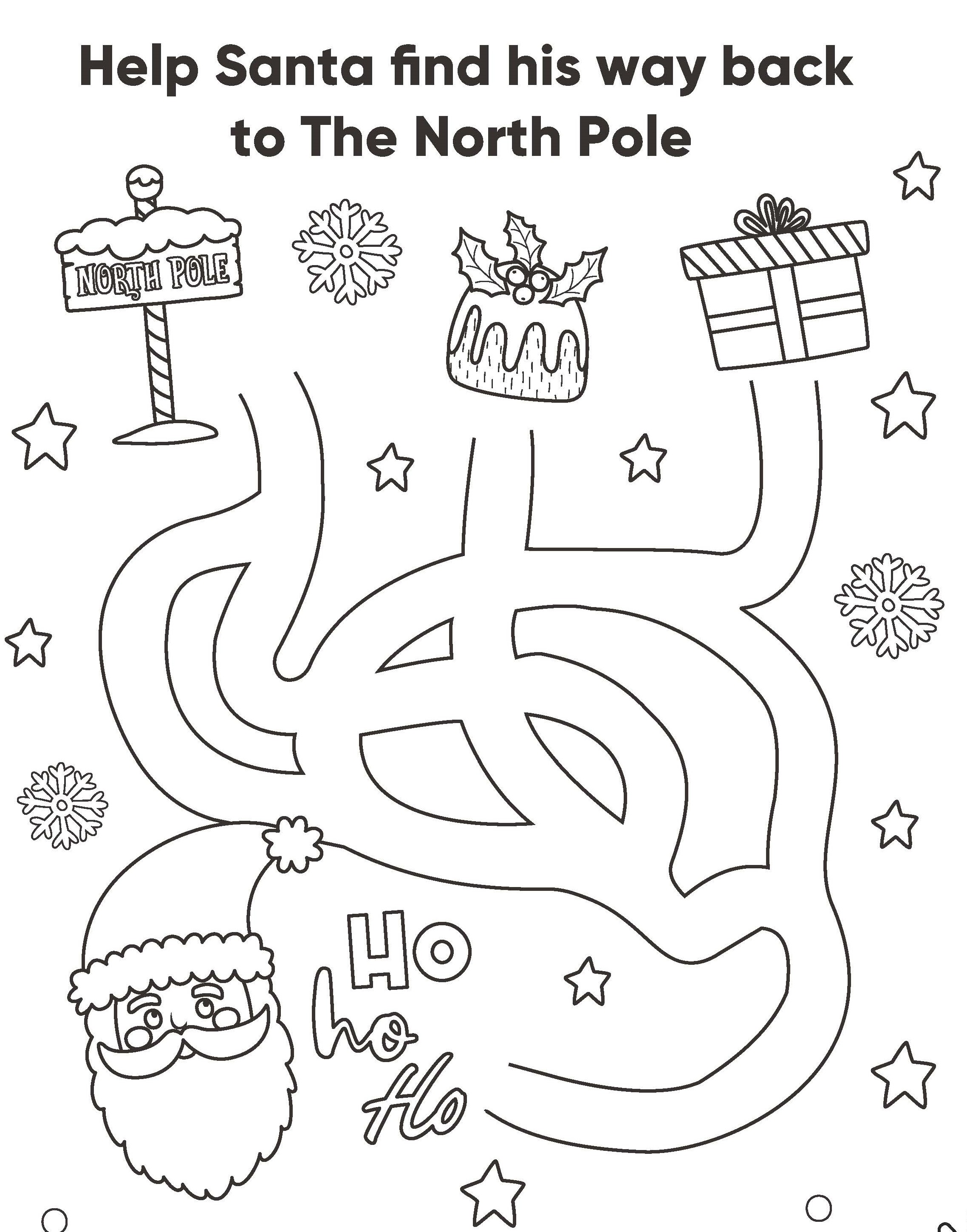 Help Santa Printable Maze