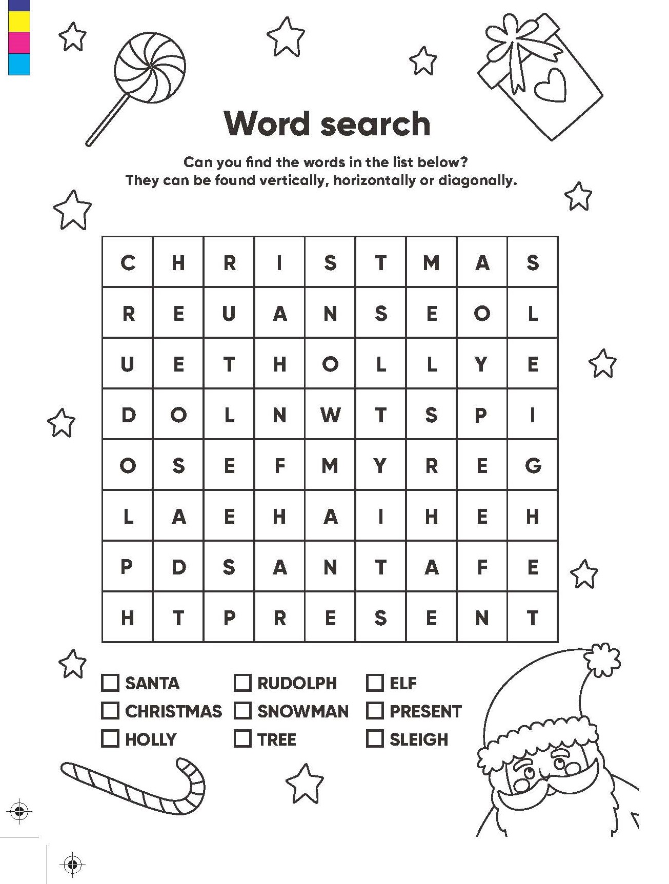 The Works Printable Christmas Word Search