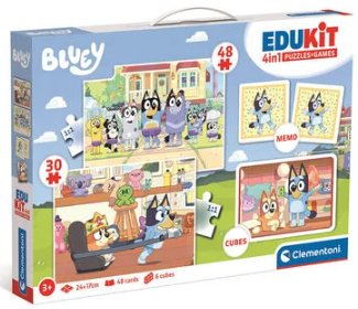 Bluey Edukit 4-in-1 Jigsaw Puzzles and Games Set