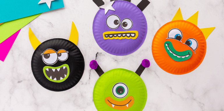 Monster Paper Plate Masks