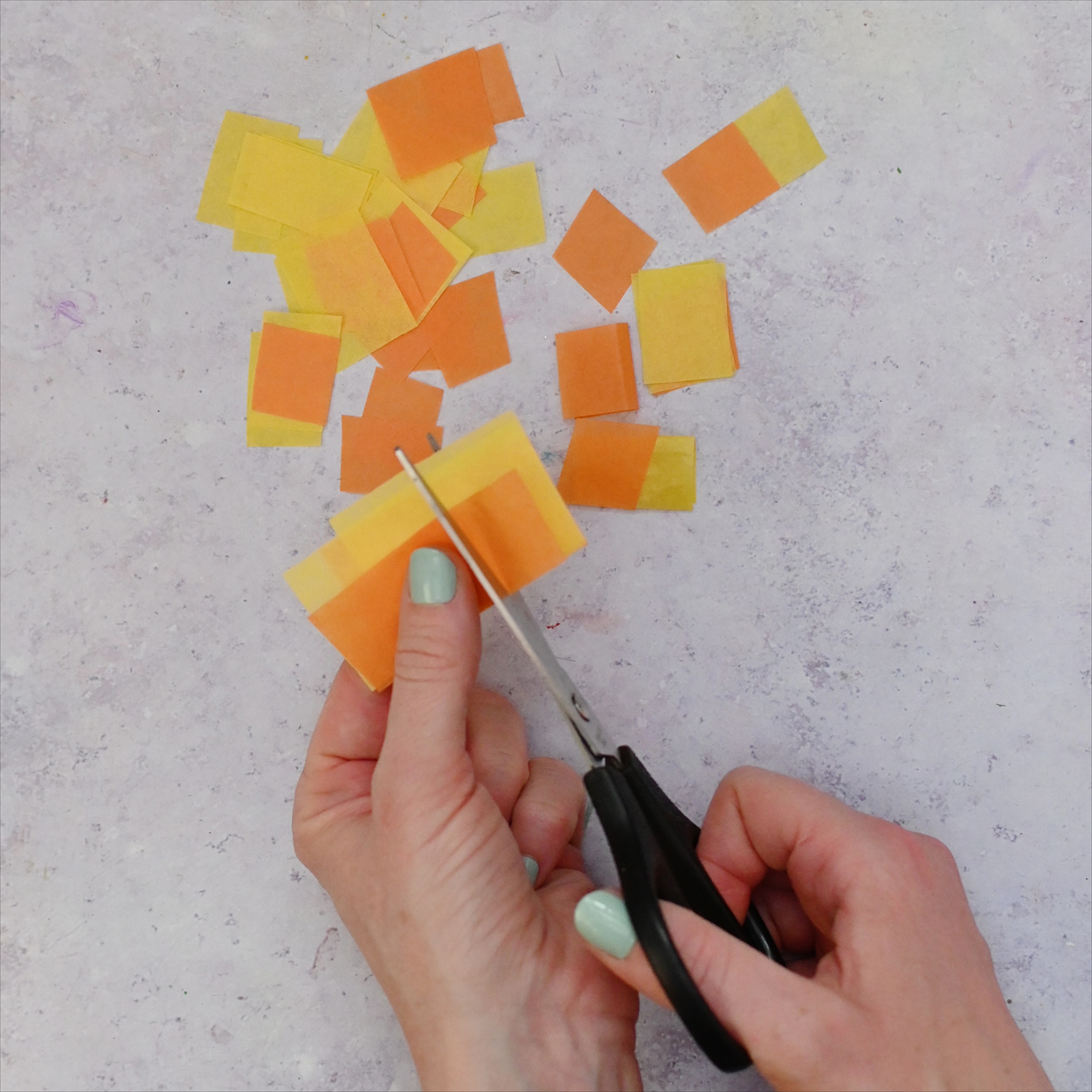 Halloween suncatcher - step 1