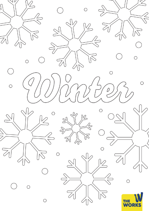 Winter Wishes Colouring Sheet