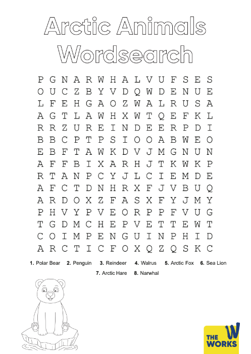 Arctic Animals Wordsearch