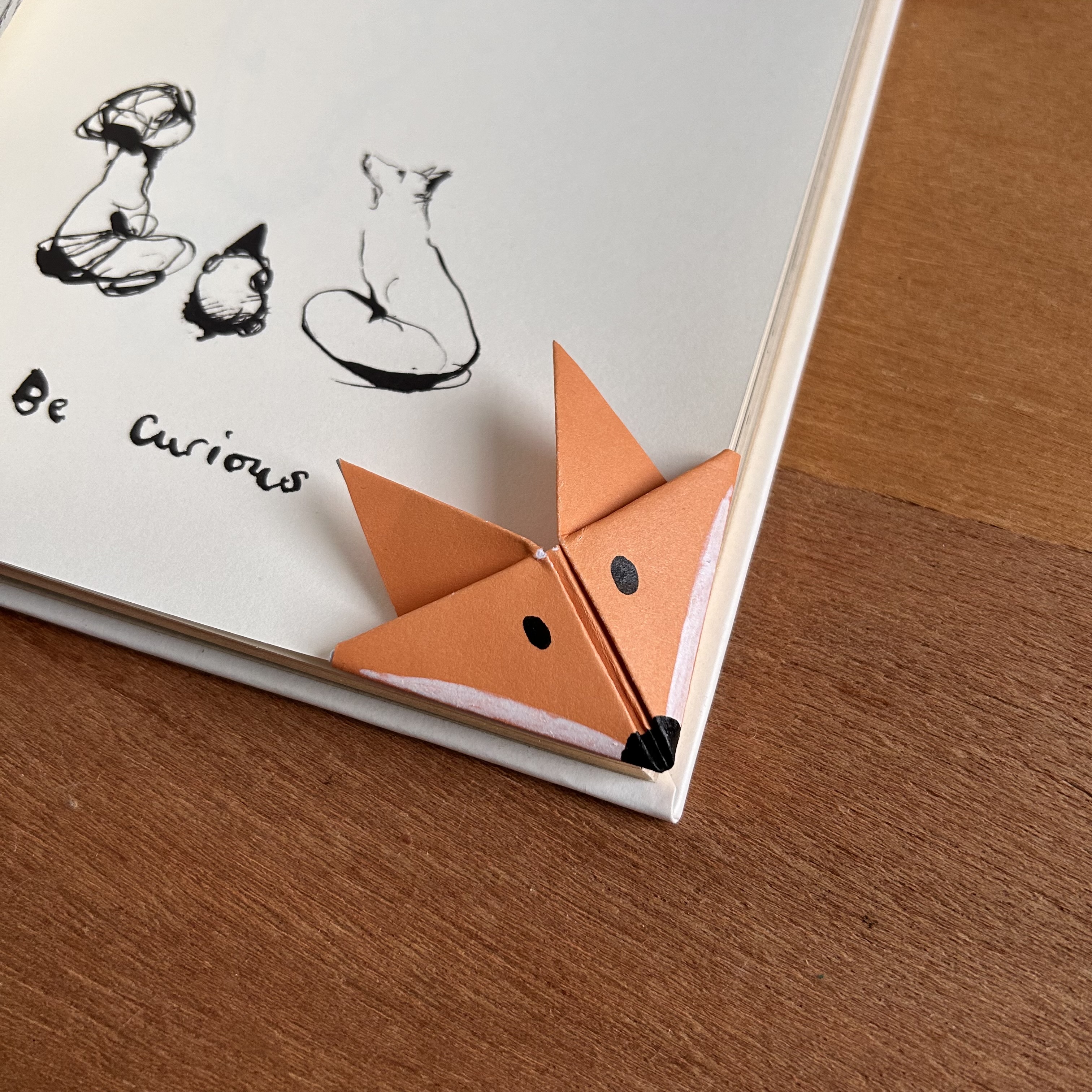 Easy Origami Fox Bookmark Final Version