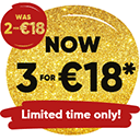 3 for €18 Deals