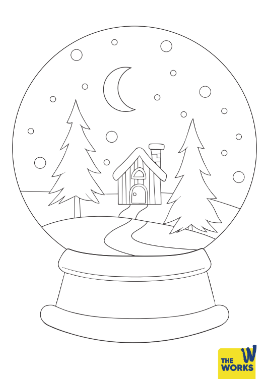 Snow Globe Colouring Sheet