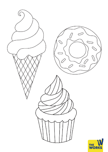 Sweet Treats Colouring Sheets