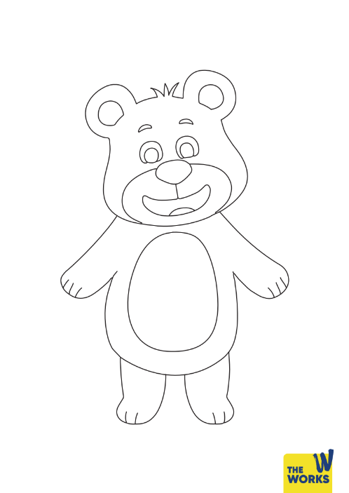 Cuddly Teddy Colouring Sheet