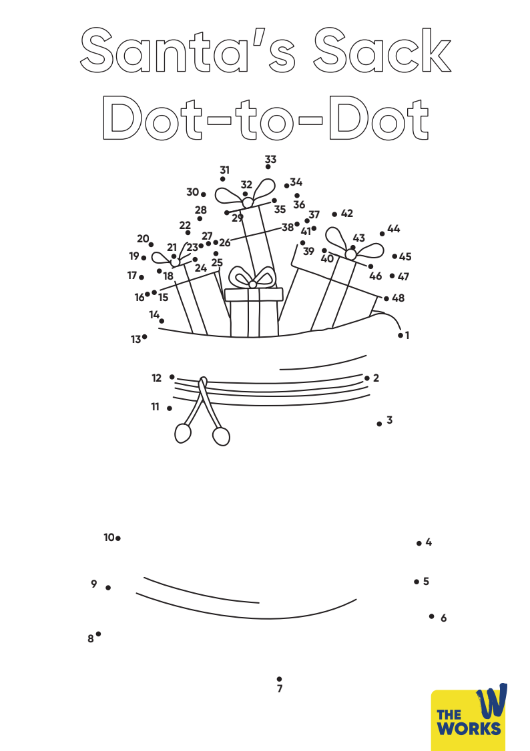 Santas sack dot to dot