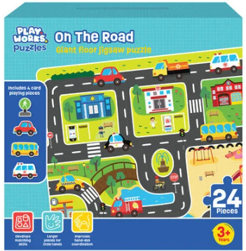 PlayWorks On the Road Giant Floor Jigsaw Puzzle for Toddlers