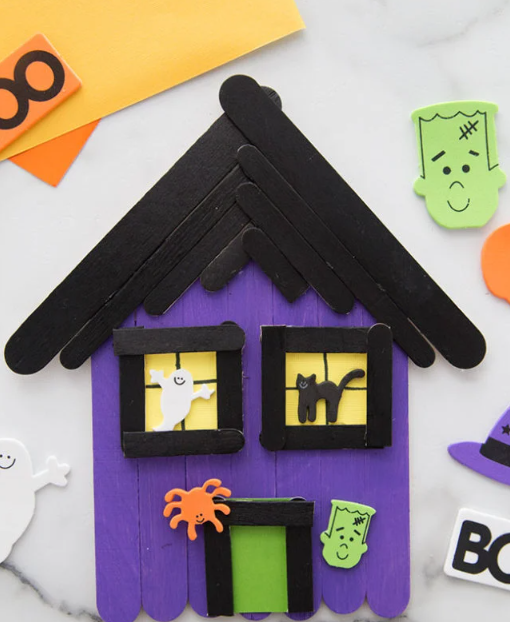 Popsicle Stick Haunted Houses