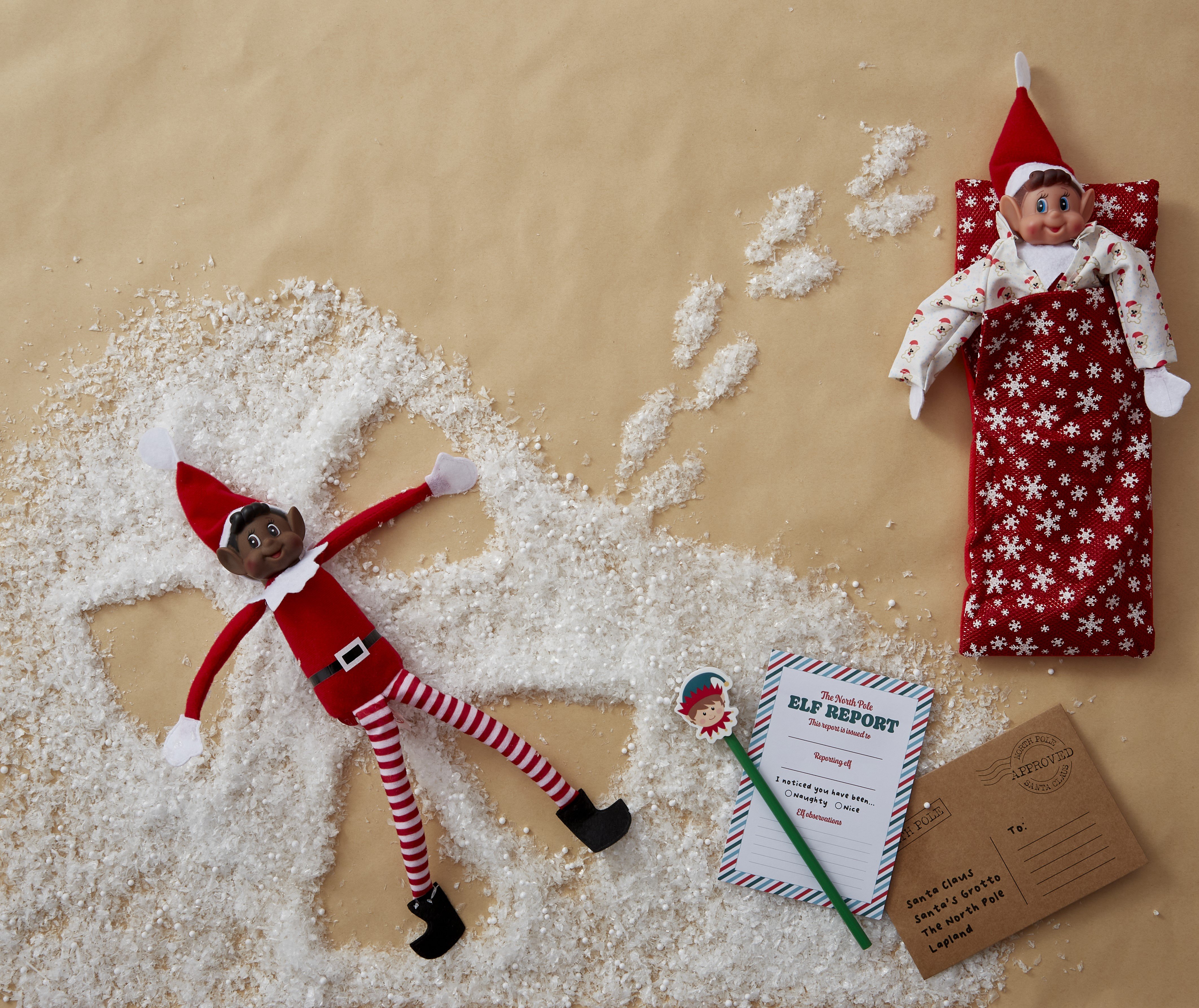 elf on the shelf snow idea